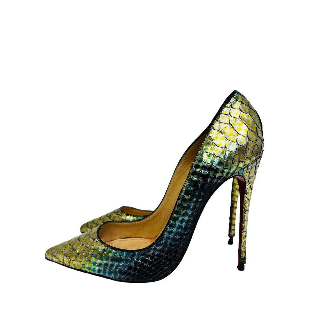 Christian Louboutin Multicolor Python Heels - Picture 5 of 9